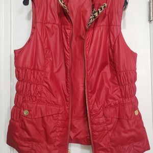 Stylish Red Women's Puffer Vest
